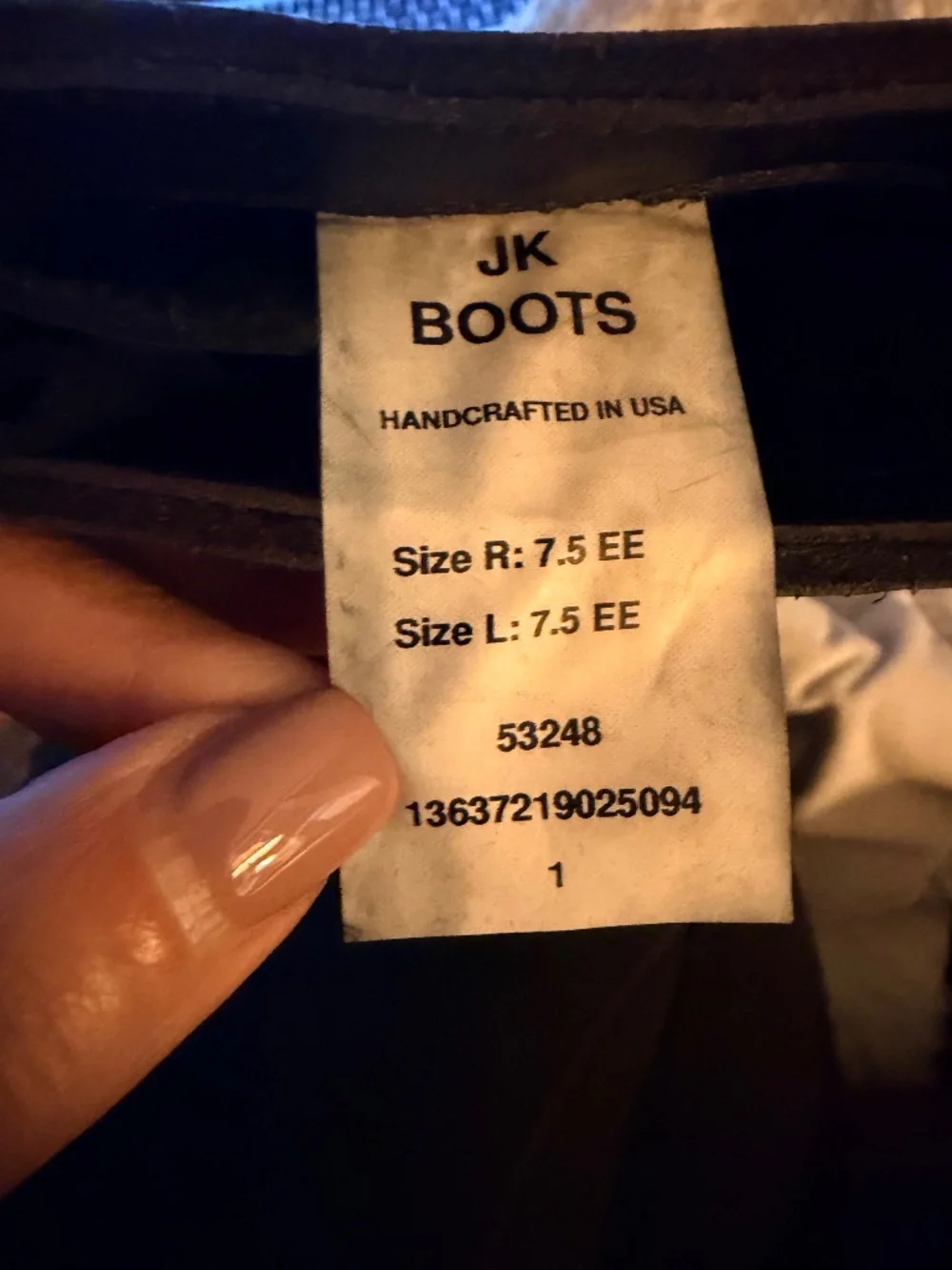 JK Boots – Spokane Builder Pro – Black Leather – Size 7.5 EE